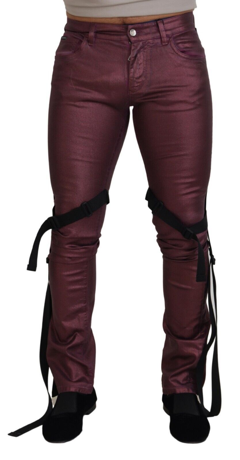Dolce & Gabbana Elegant Magenta Cotton Men's Trousers