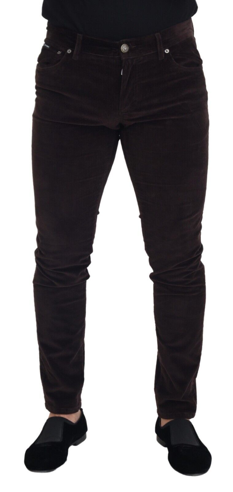 Dolce & Gabbana Elegant Brown Silk Blend Men's Trousers