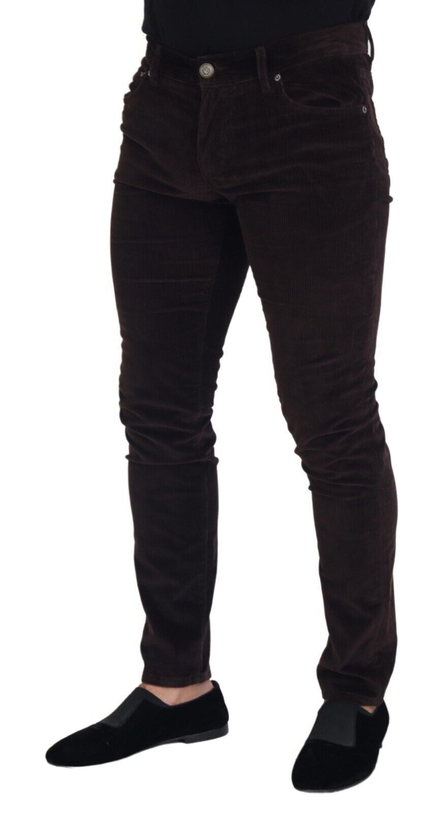 Dolce & Gabbana Elegant Brown Silk Blend Men's Trousers