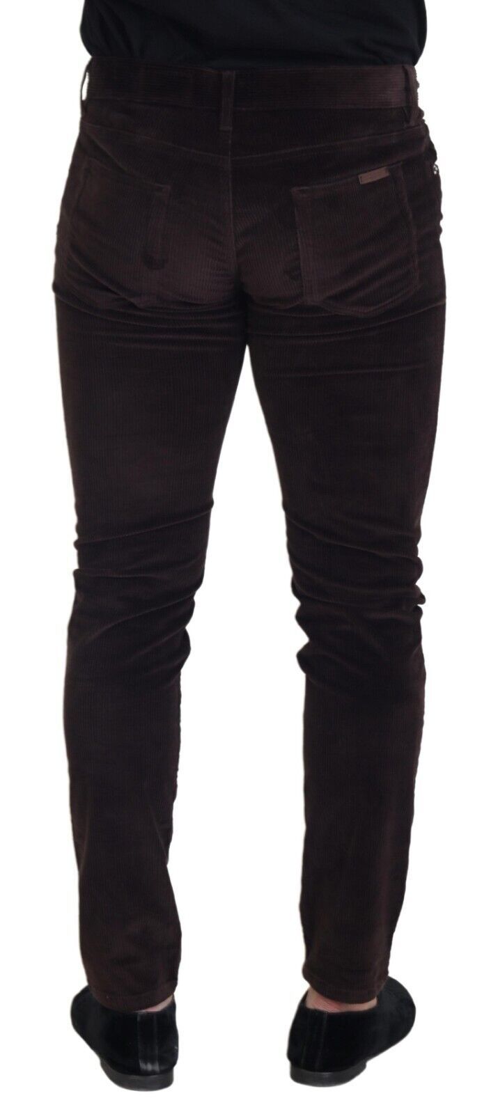 Dolce & Gabbana Elegant Brown Silk Blend Men's Trousers