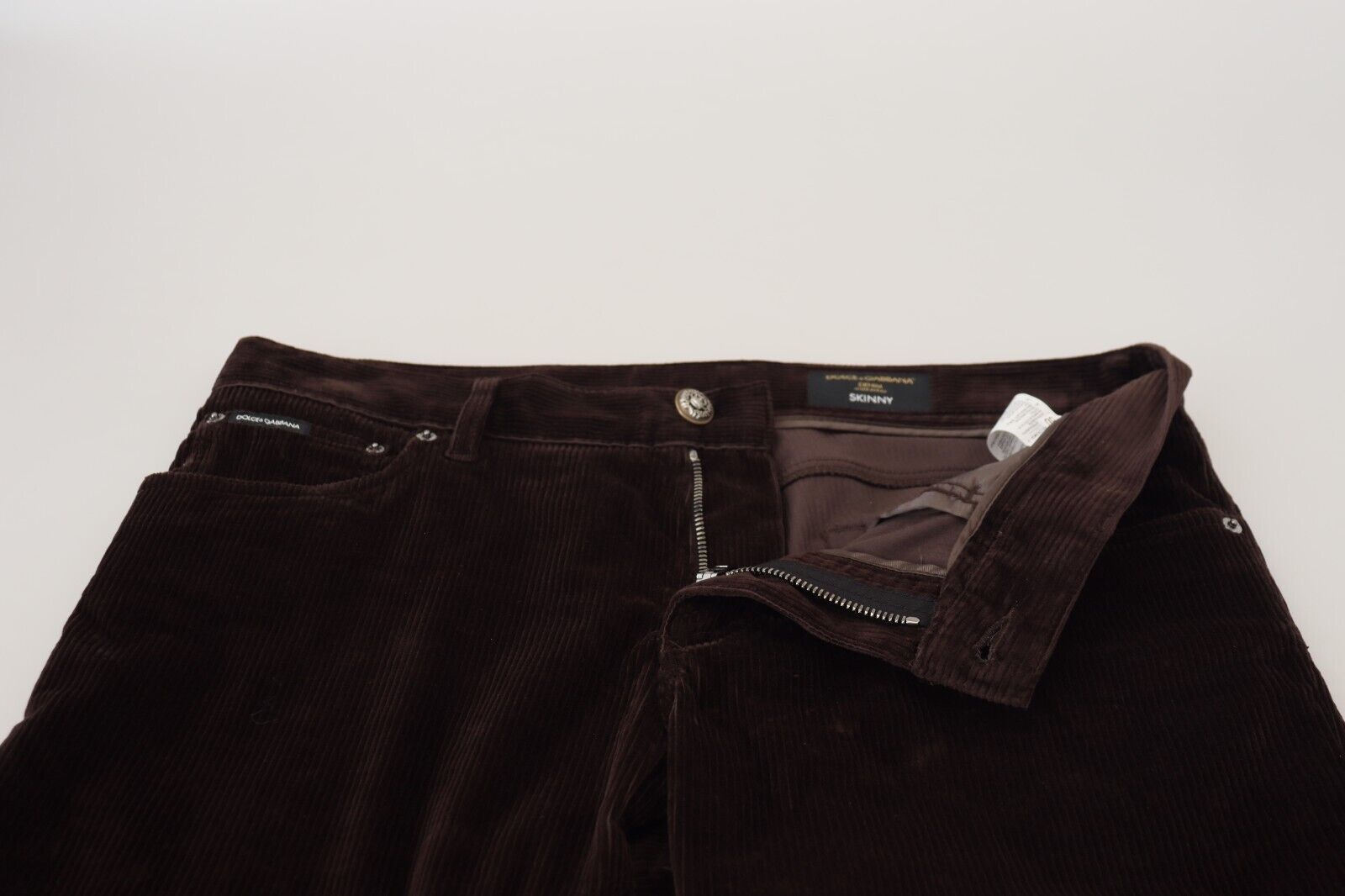 Dolce & Gabbana Brown Corduroy Men Casual Trouser Men's Pants