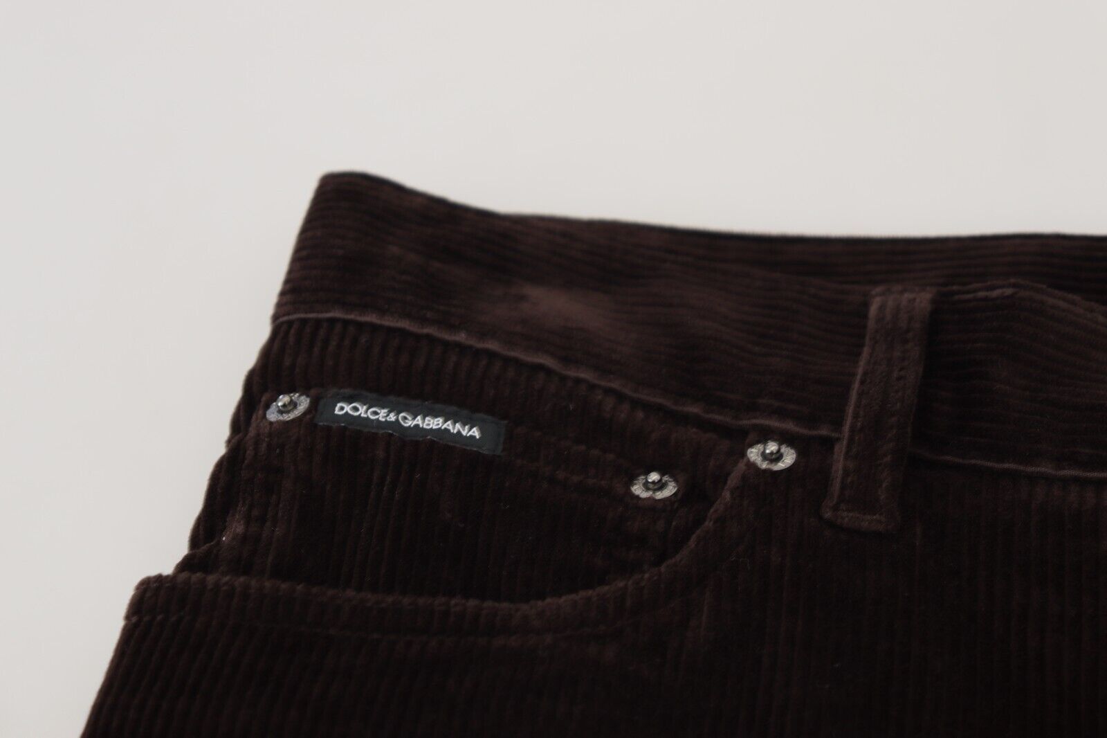 Dolce & Gabbana Brown Corduroy Men Casual Trouser Men's Pants