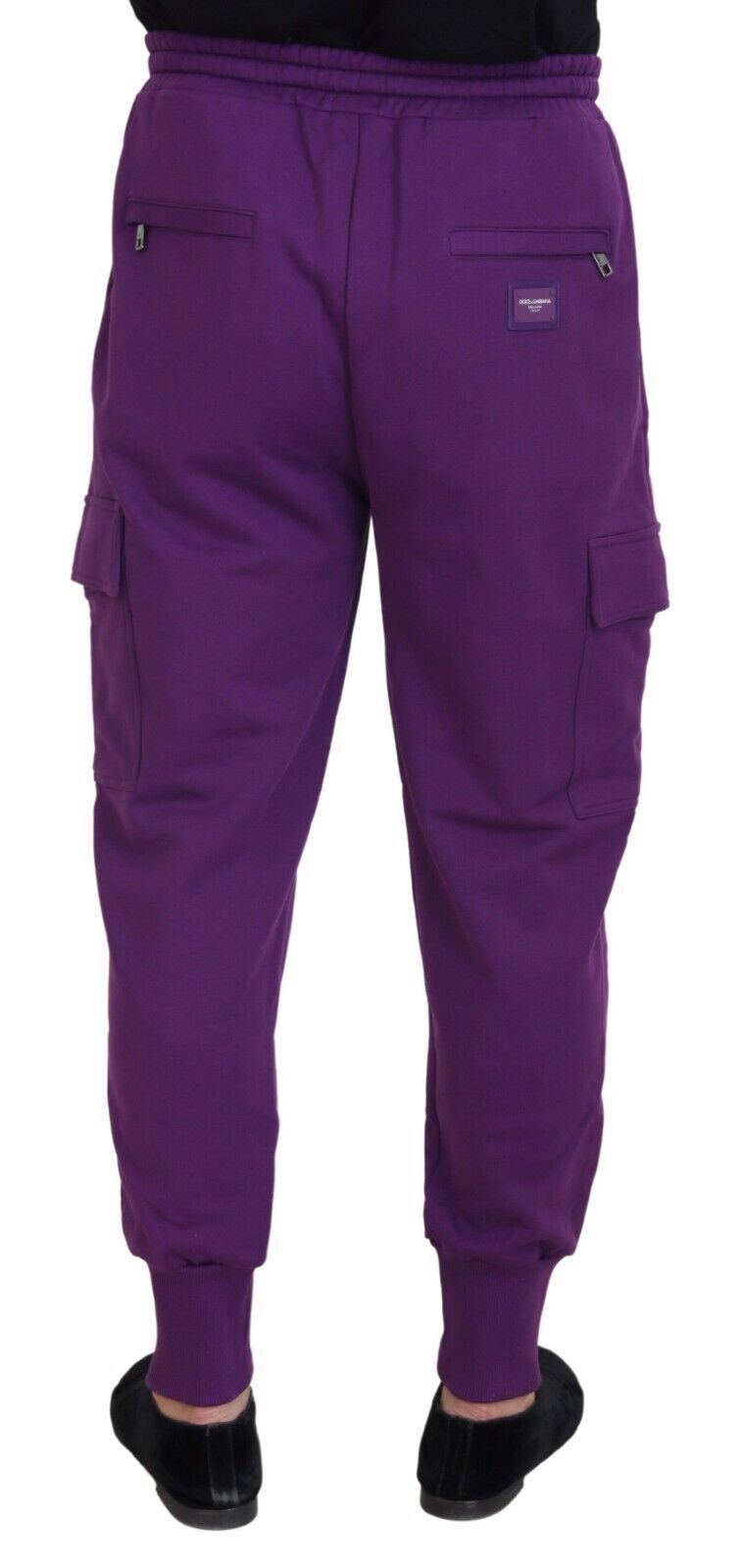 Dolce & Gabbana Elegant Purple Cotton Cargo Men's Sweatpants