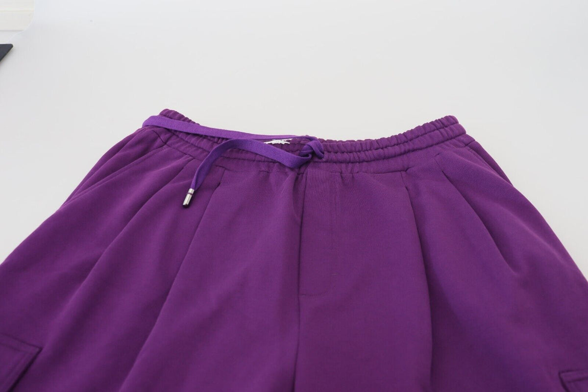 Dolce & Gabbana Purple Cotton Cargo SweatMen's Jogging Men's Pants