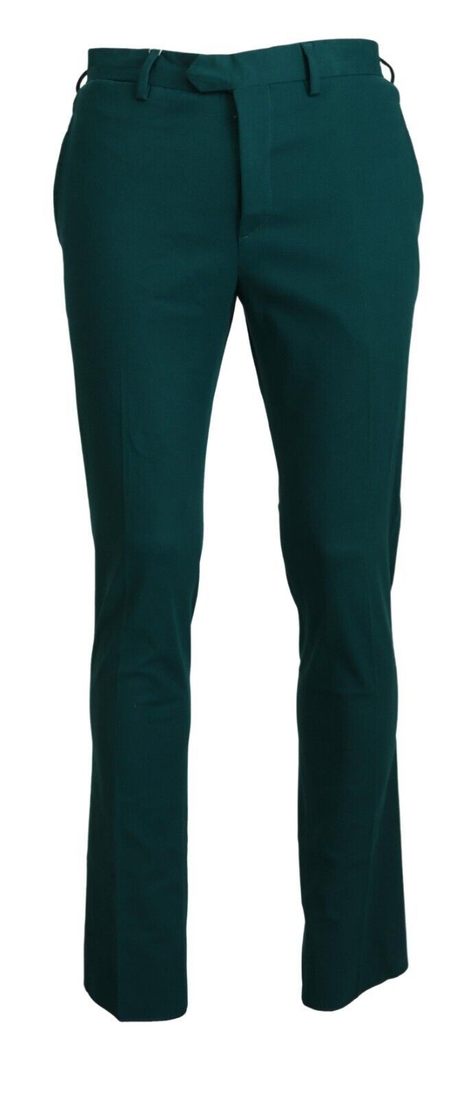 BENCIVENGA Green Straight Fit Men Formal Trousers Men's Pants