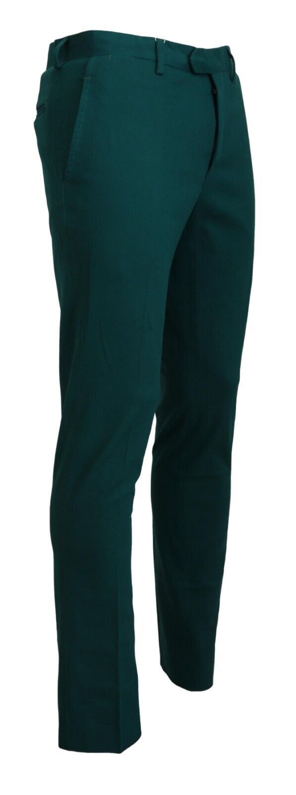 BENCIVENGA Green Straight Fit Men Formal Trousers Men's Pants