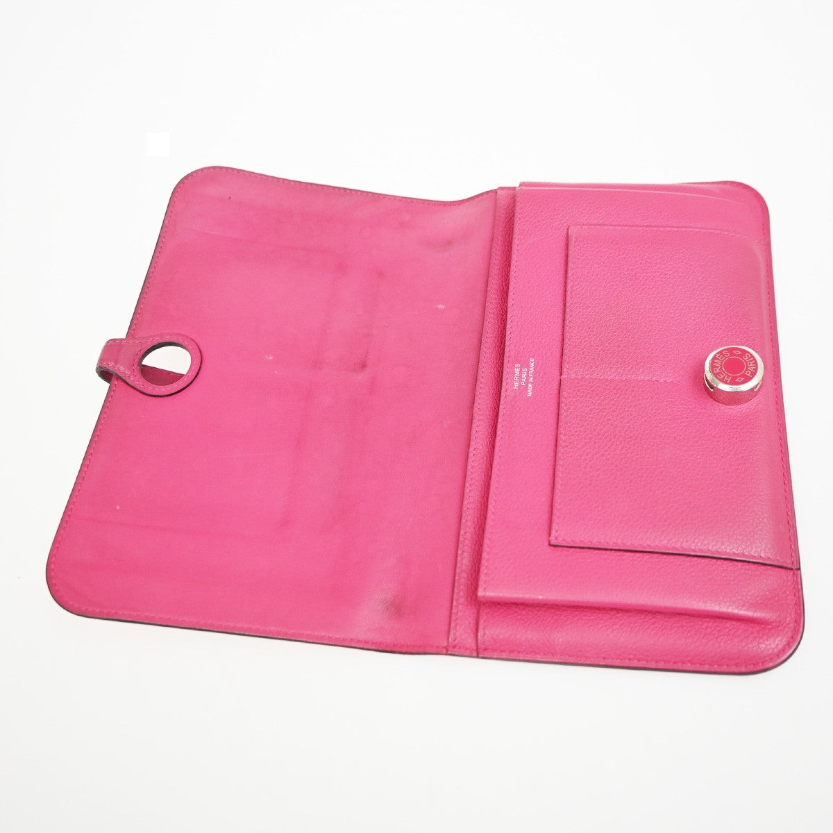 Hermes Dogon Duo Combined Leather Pink Leather Wallets Accessory (Pre-Owned)