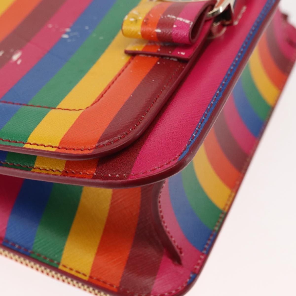 Salvatore Ferragamo Vara Bow Leather Multicolour Leather Crossbody Bag Bag (Pre-Owned)