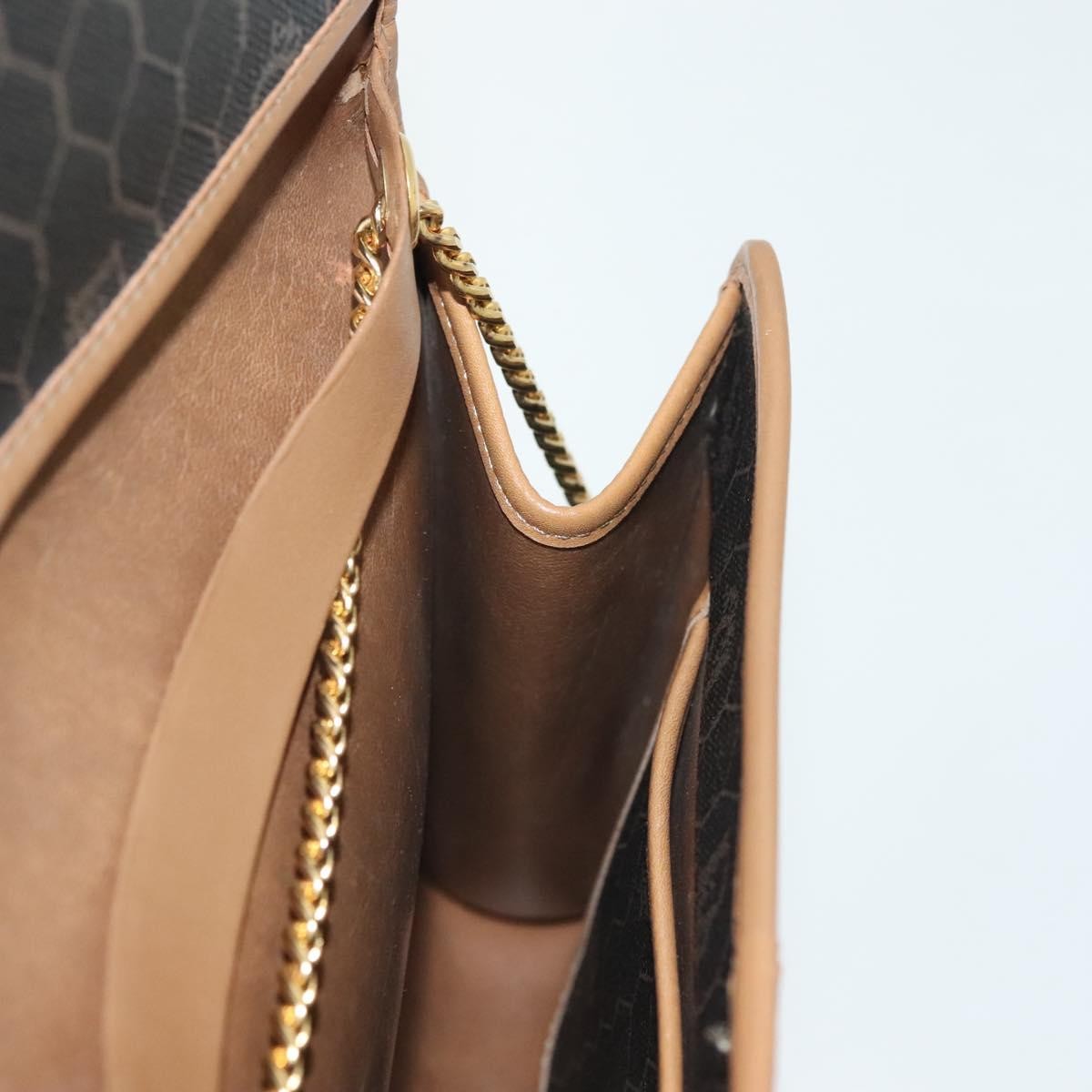 Christian Dior Vintage Honeycomb Chain Canvas Black Canvas Bag (Pre-Owned)