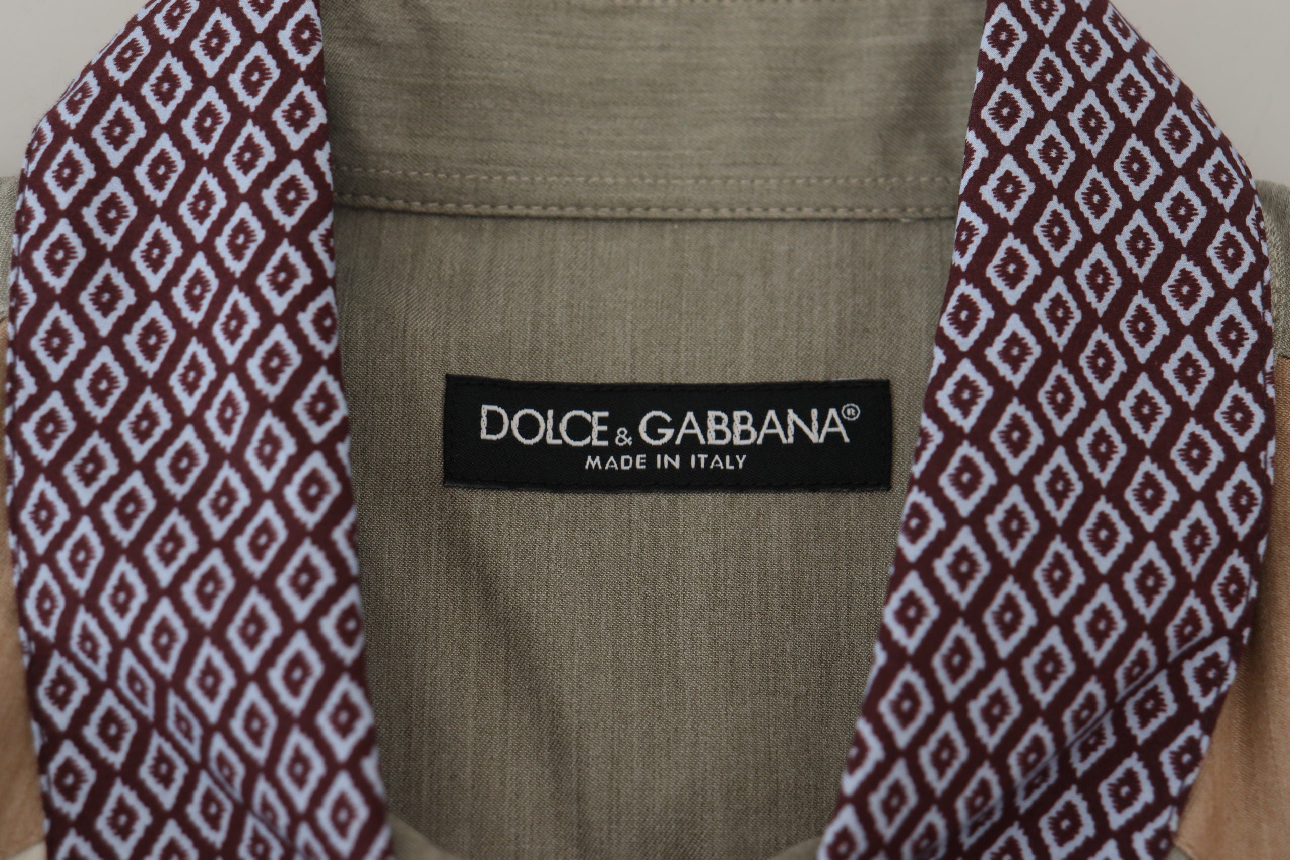 Dolce & Gabbana Multicolor Cotton Patchwork Slim Men's Shirt