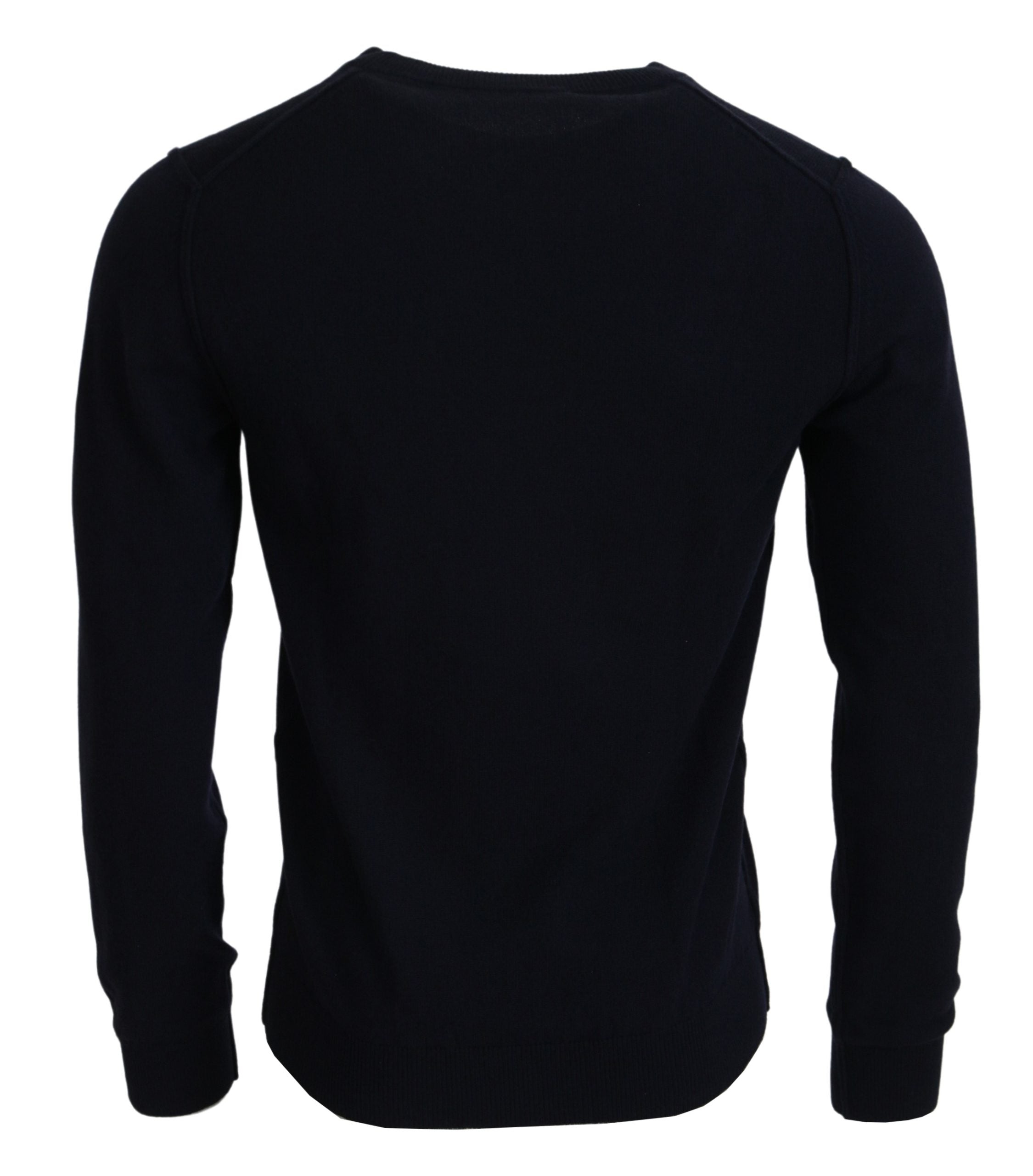 Dolce & Gabbana Blue Cashmere iit Print Pullover Women's Sweater