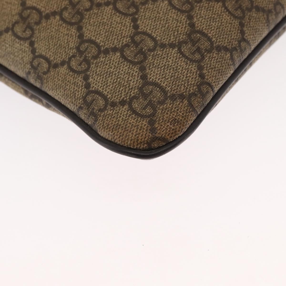 Gucci Flat Messenger Gg Coated Canvas Beige Pvc Shoulder Bag Bag (Pre-Owned)