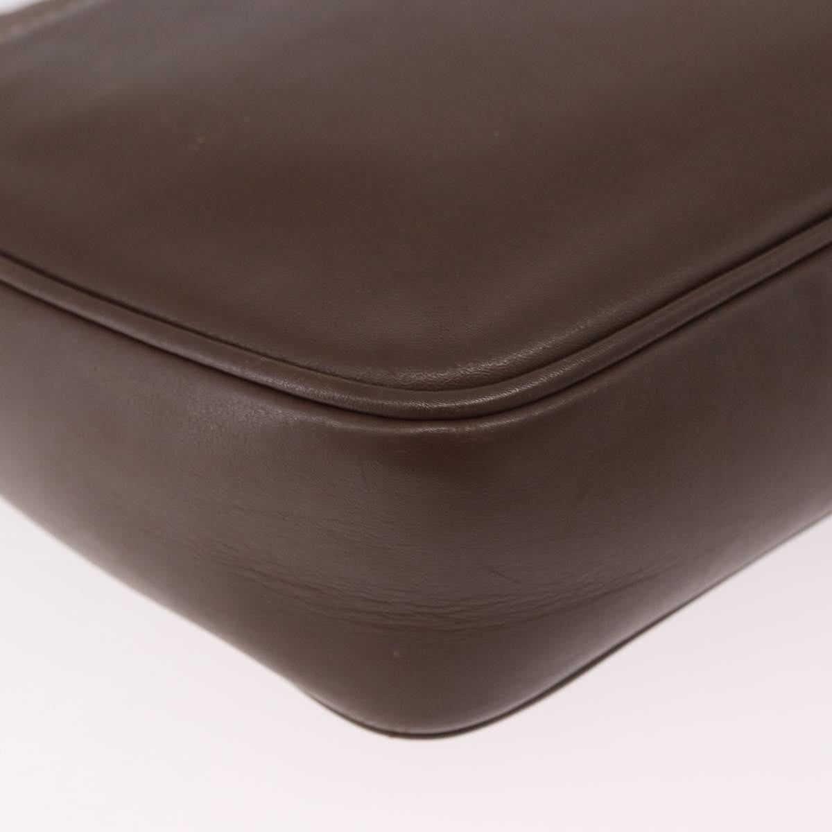 Celine Macadam Leather Brown Leather Shoulder Bag Bag (Pre-Owned)