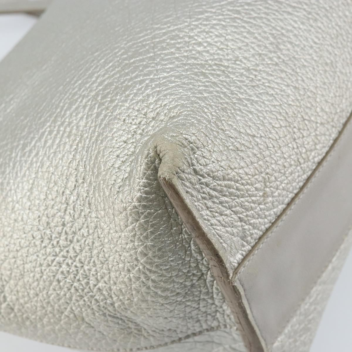 Chloe Dilan Tote Leather Silver Leather Tote Bag Bag (Pre-Owned)