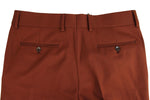 Gucci Men's Dark Brown Orange Polyester Wool Elastane 70s Formal Pant