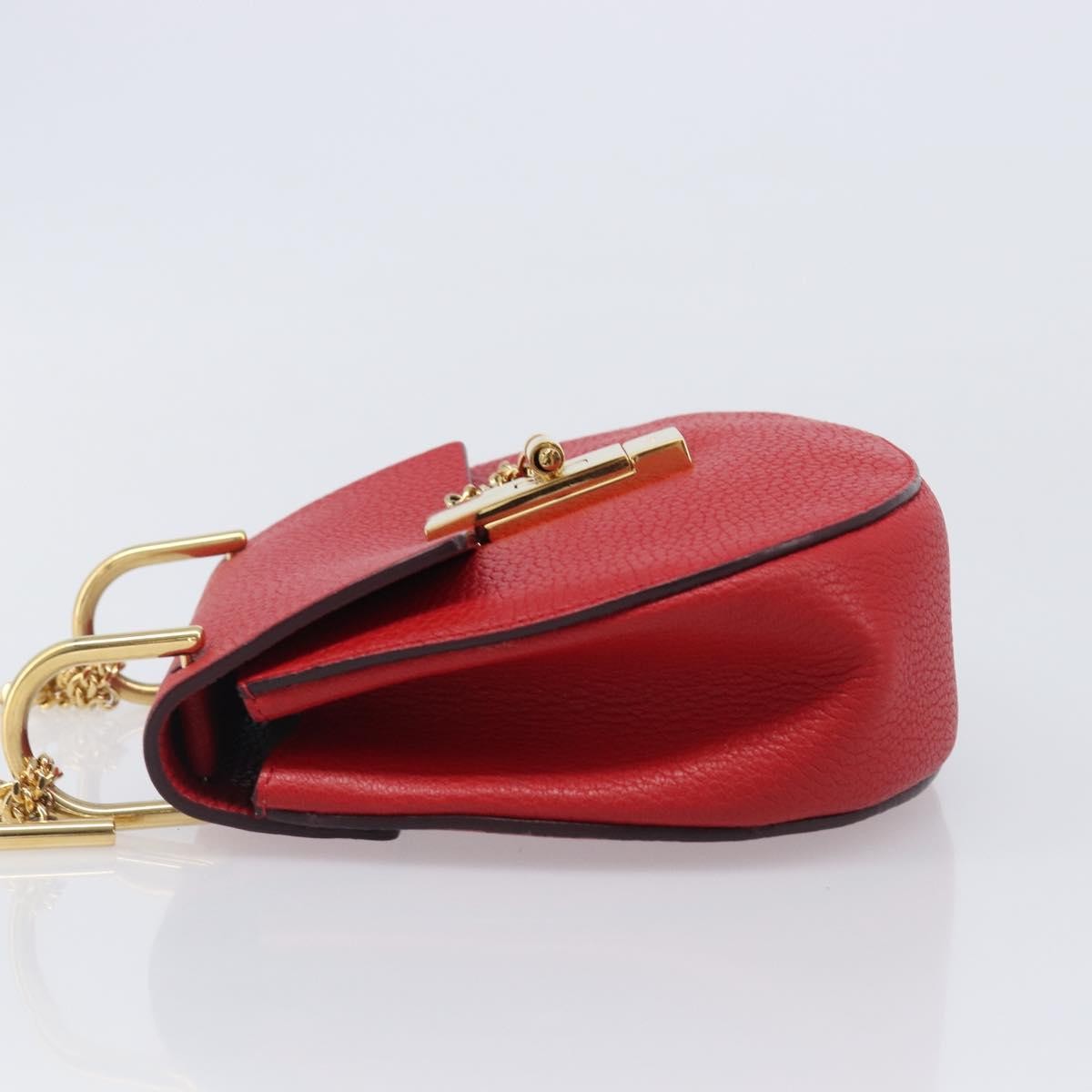 Chloe Drew Leather Red Leather Crossbody Bag Bag (Pre-Owned)