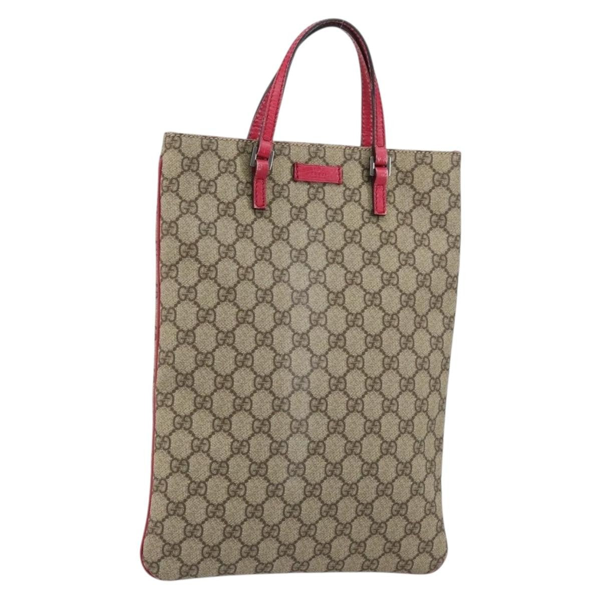 Gucci Joy Plus Flat Gg Coated Canvas Beige Pvc Tote Bag Bag (Pre-Owned)