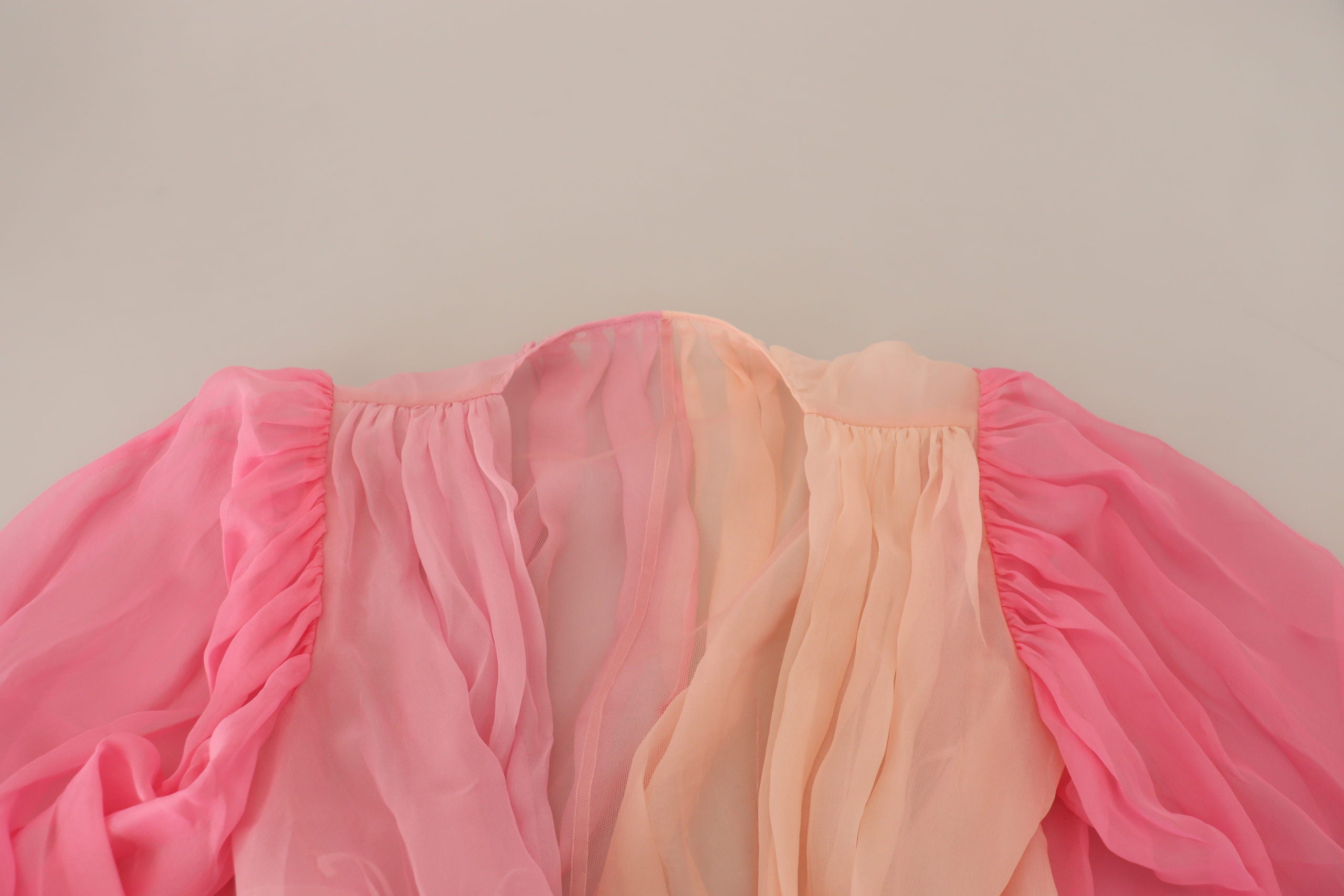 Dolce & Gabbana Silk V-Neckline Wrap Blouse in Women's Pink