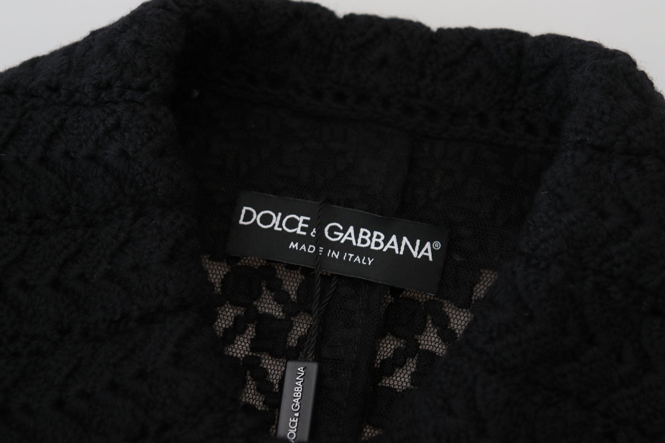 Dolce & Gabbana Black Button Down Long Blazer Cotton Women's Jacket