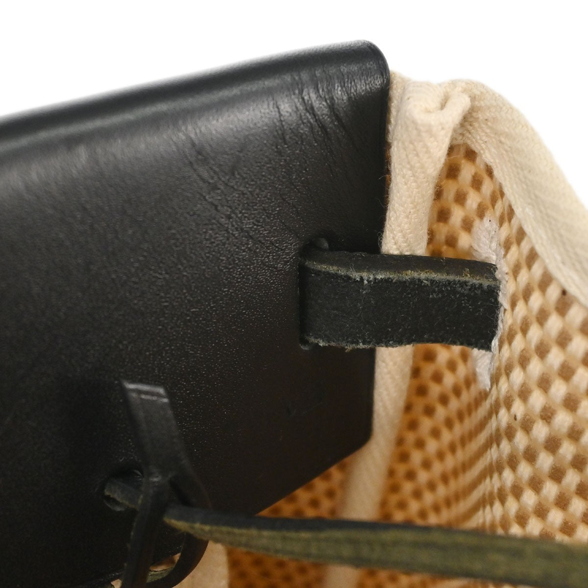 Hermes Herbag Cabas Toile And Leather Beige Canvas Tote Bag Bag (Pre-Owned)