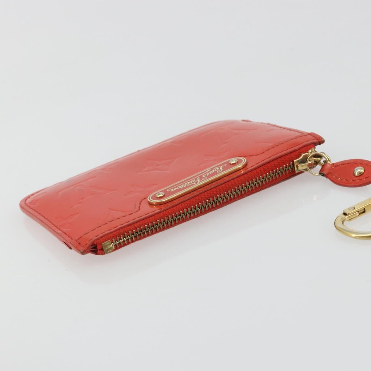Louis Vuitton Pochette Clés Nm Monogram Vernis Patent Leather Orange Patent_Leather Wallets Accessory (Pre-Owned)