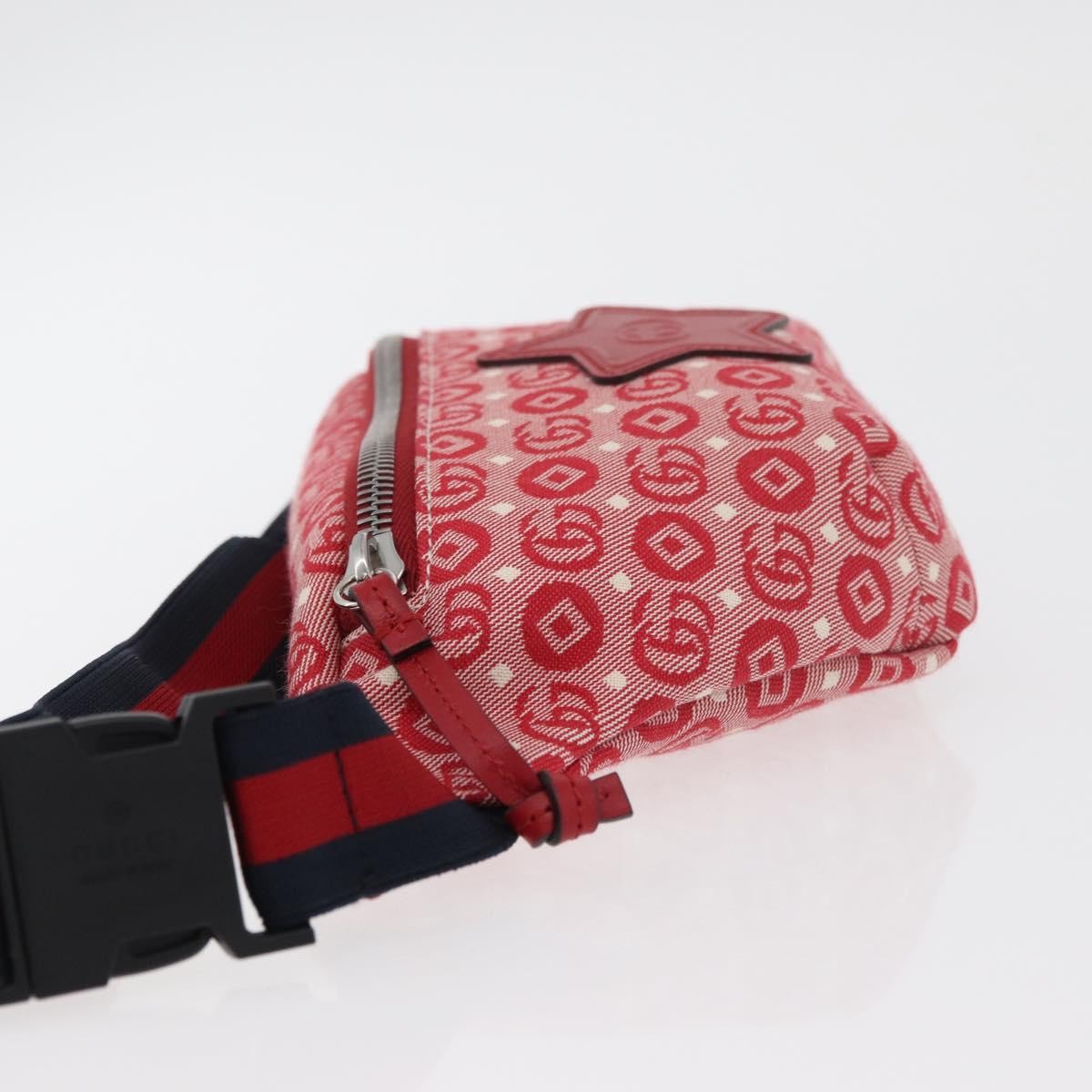 Gucci Children's Belt Printed Coated Canvas Red Canvas Handbag (Pre-Owned)