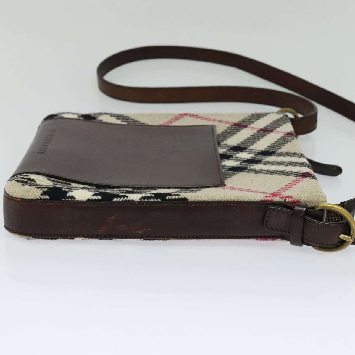 Burberry Nova Check Canvas Beige Canvas Shoulder Bag Bag (Pre-Owned)