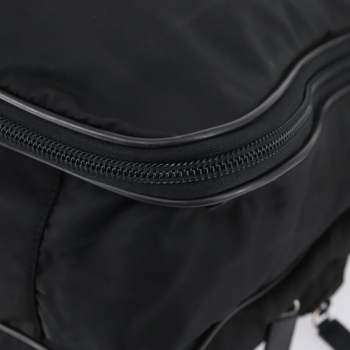 Prada Porta Computer Tessuto And Saffiano Leather Black Nylon Briefcase Bag (Pre-Owned)