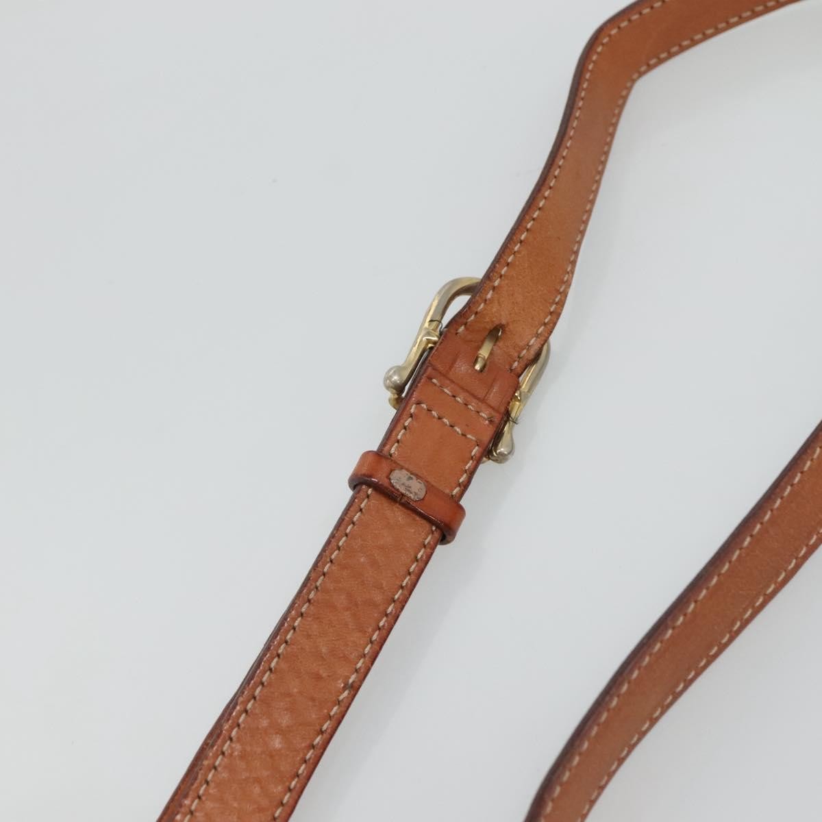 Celine Vintage Macadam Circle Logo Canvas And Leather Brown Canvas Shoulder Bag Bag (Pre-Owned)