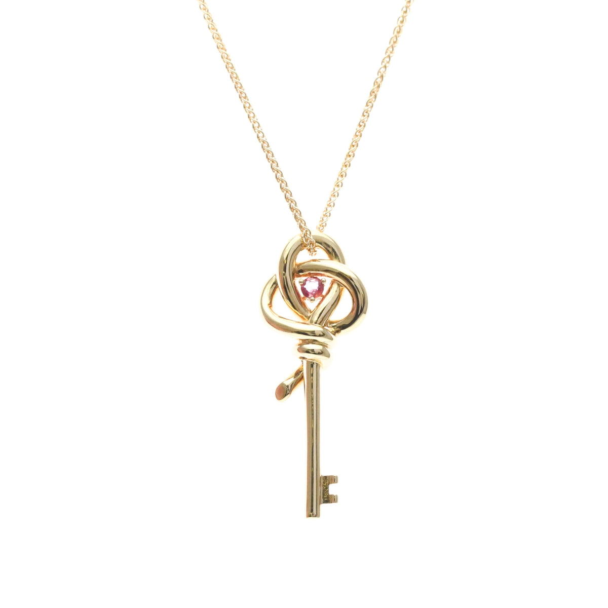 Tiffany & Co. Knot Key Pendant 18K Rose Gold Gold Pink_Gold Necklace Jewelry (Pre-Owned)