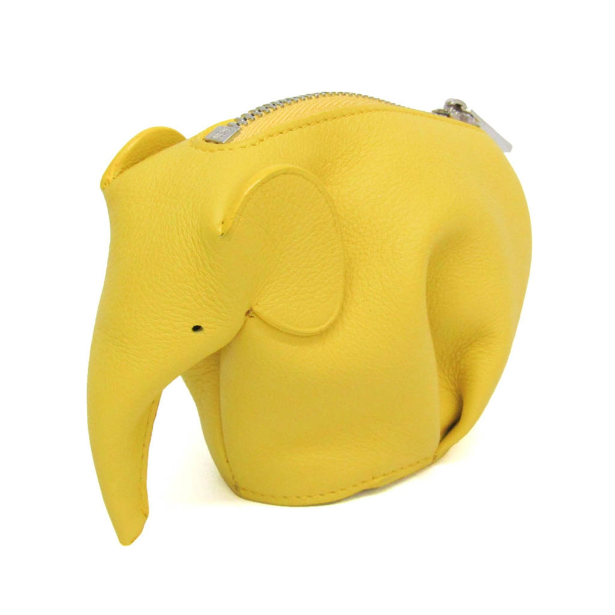 Loewe Elephant Coin Purse Leather Yellow Leather Clutche & Pouche Bag (Pre-Owned)