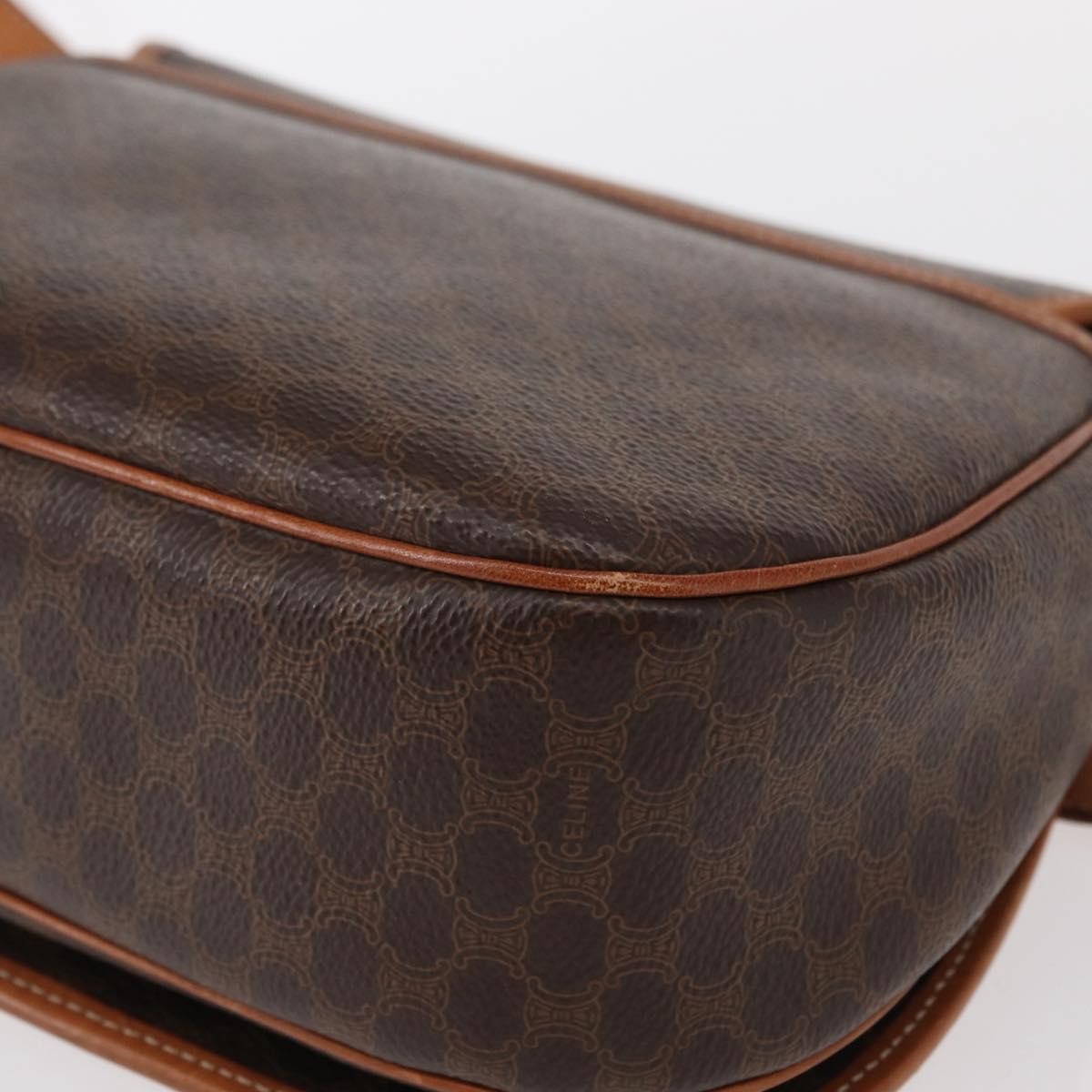 Celine Vintage Macadam Canvas Brown Canvas Shoulder Bag Bag (Pre-Owned)