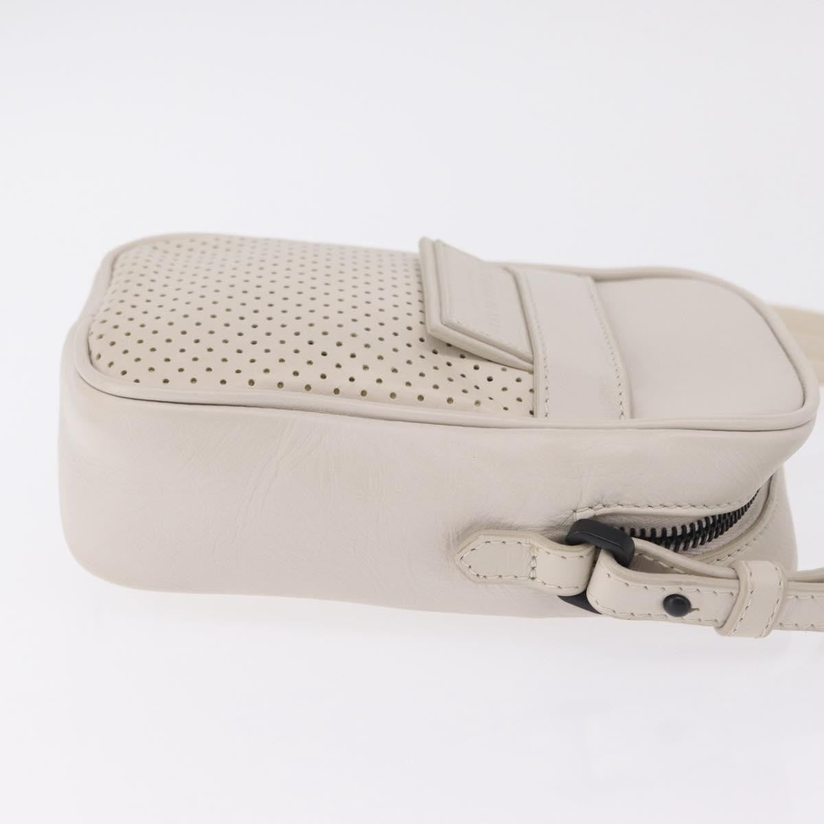 Bottega Veneta Shoulder Leather White Leather Shoulder Bag Bag (Pre-Owned)