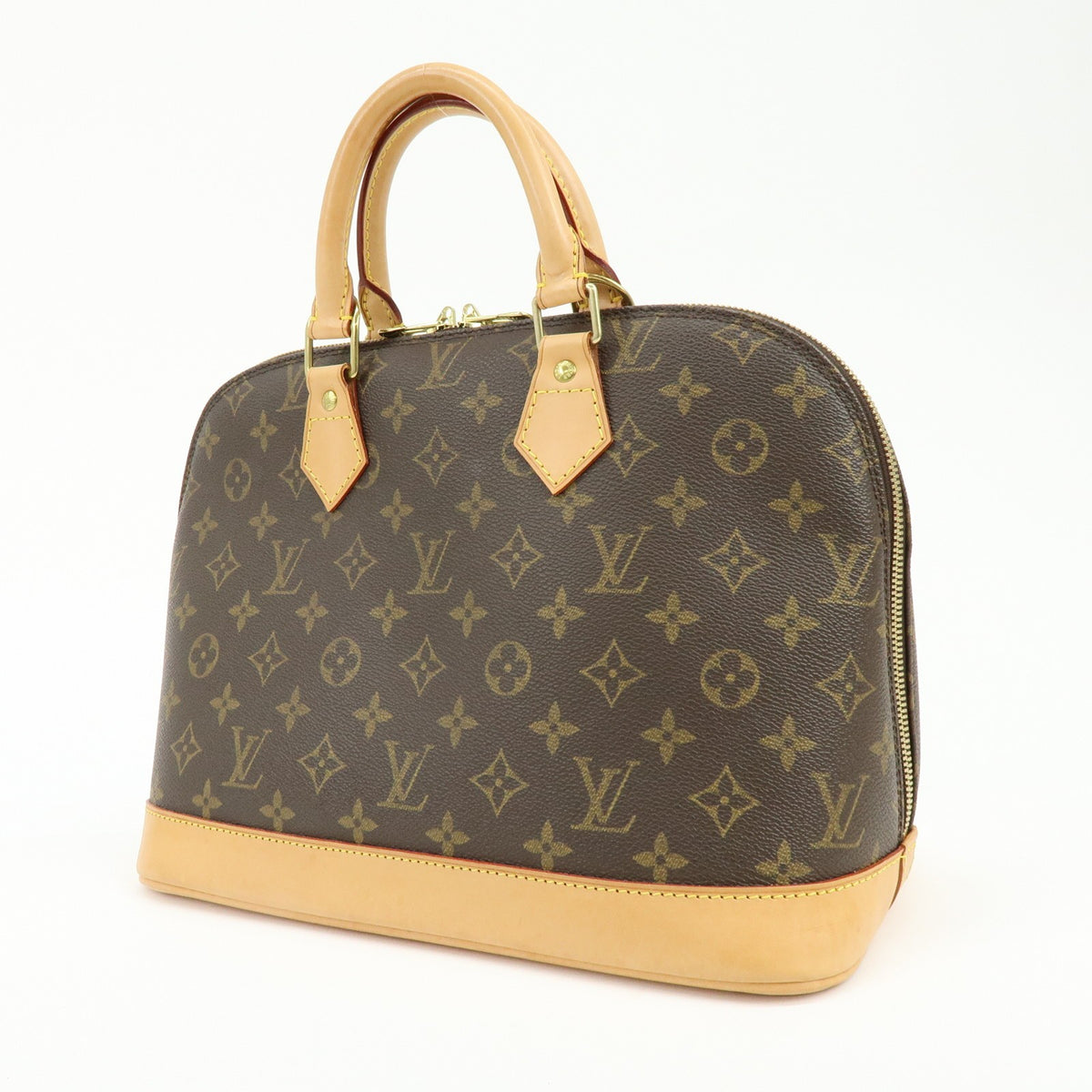Louis Vuitton Alma Monogram Canvas Brown Canvas Handbag (Pre-Owned)