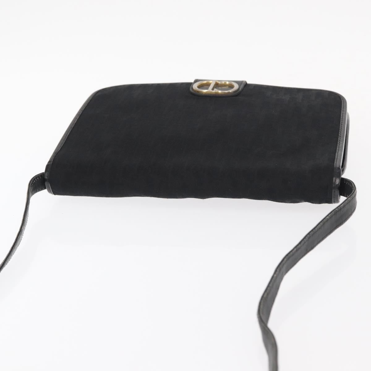 Christian Dior Vintage Cd Trotter Canvas Black Canvas Shoulder Bag Bag (Pre-Owned)