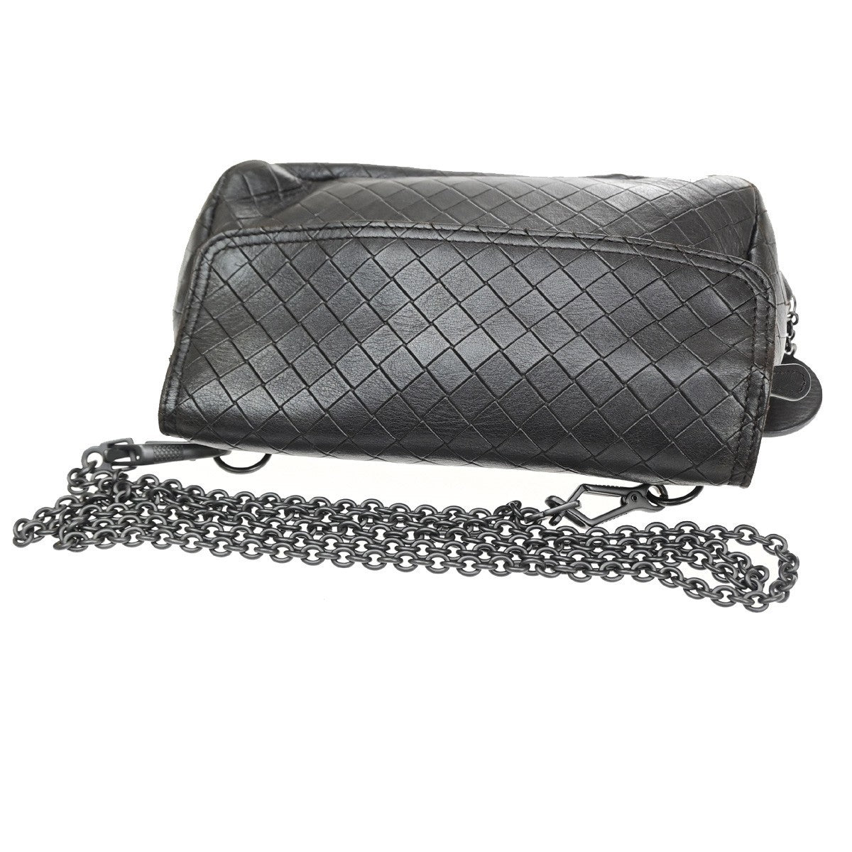Bottega Veneta Expandable Chain Crossbody Leather Brown Leather Shoulder Bag Bag (Pre-Owned)