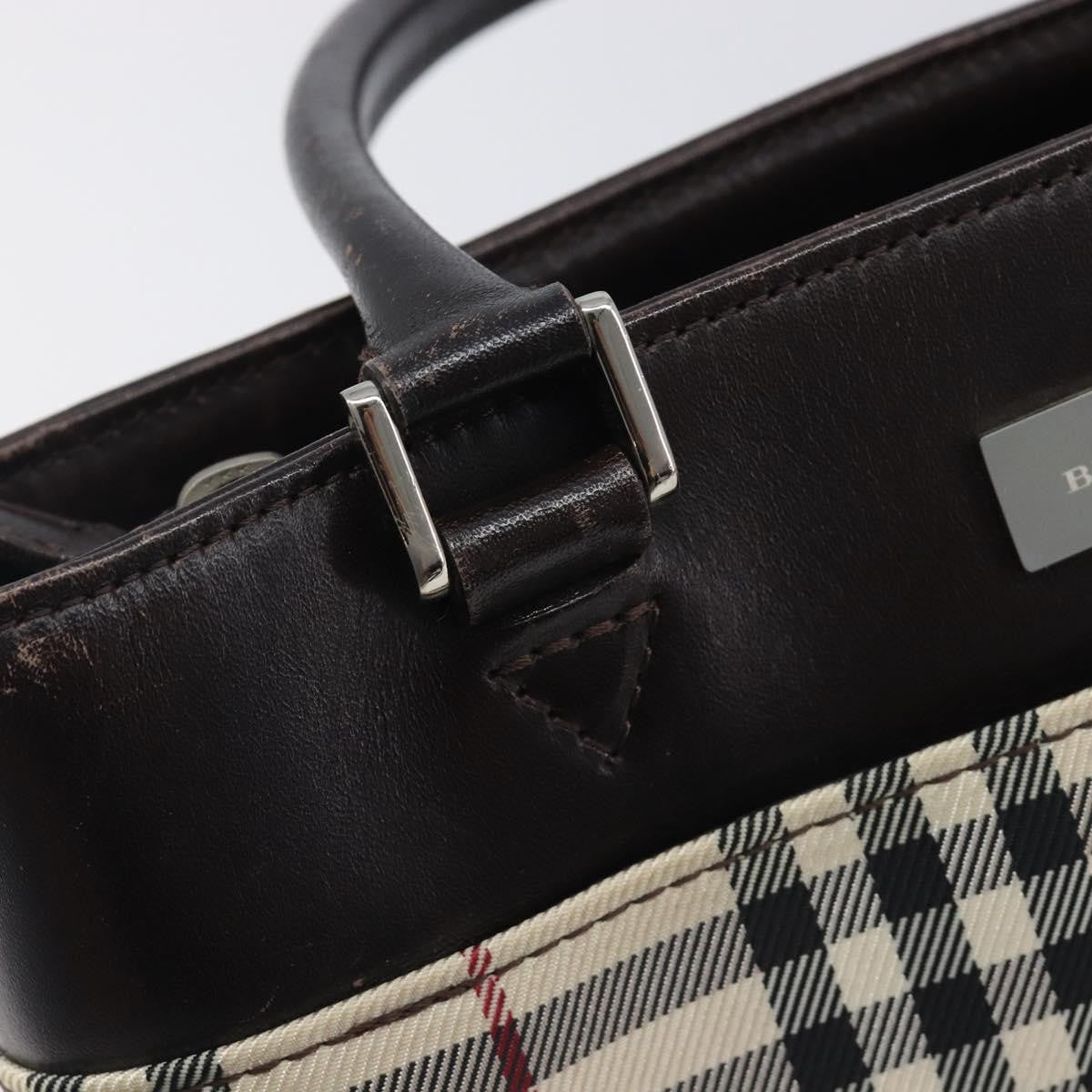 Burberry Nova Check Nova Check Canvas Beige Canvas Handbag (Pre-Owned)
