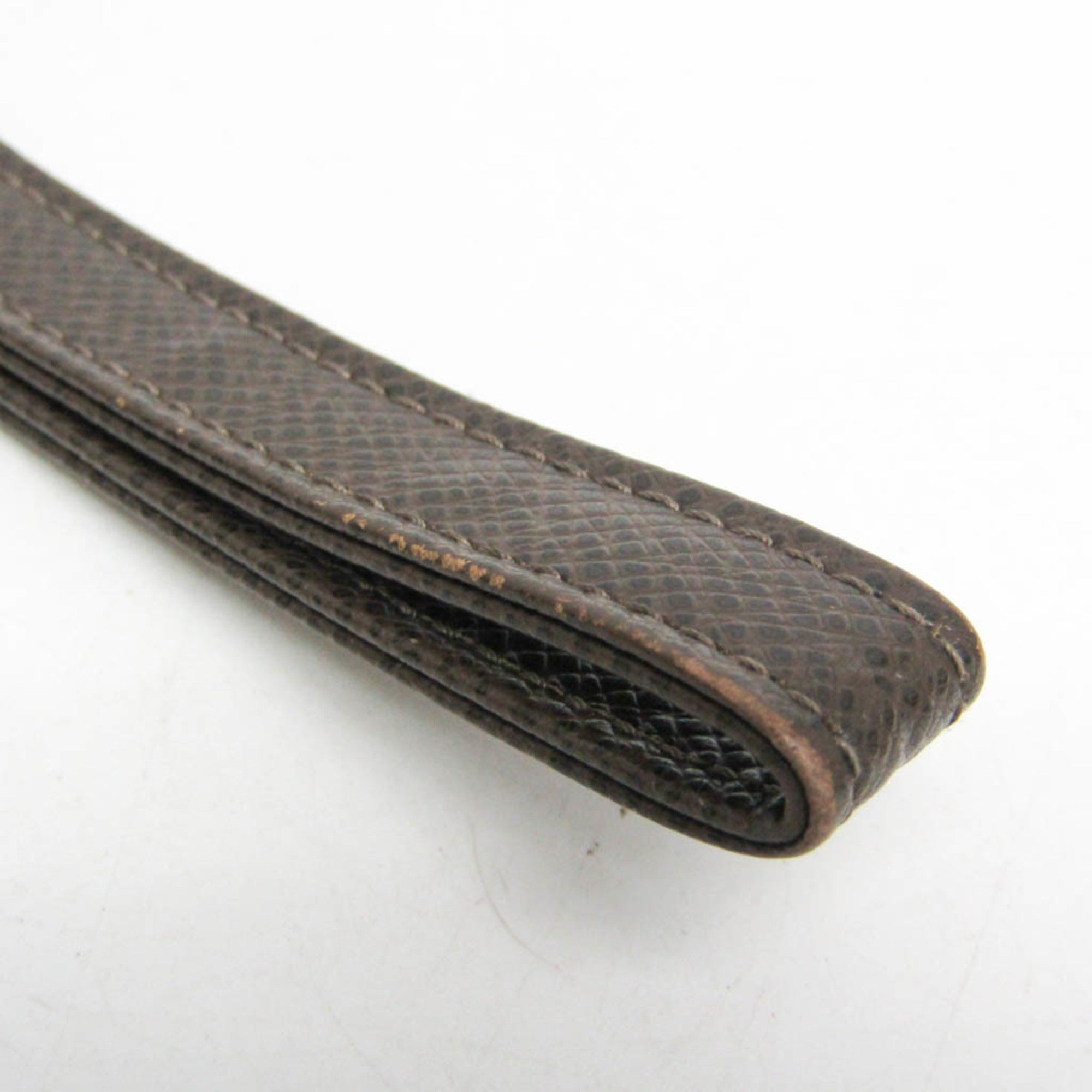 Louis Vuitton Pochette Baikal Clutch Taiga Leather Gray Leather Clutche & Pouche Bag (Pre-Owned)