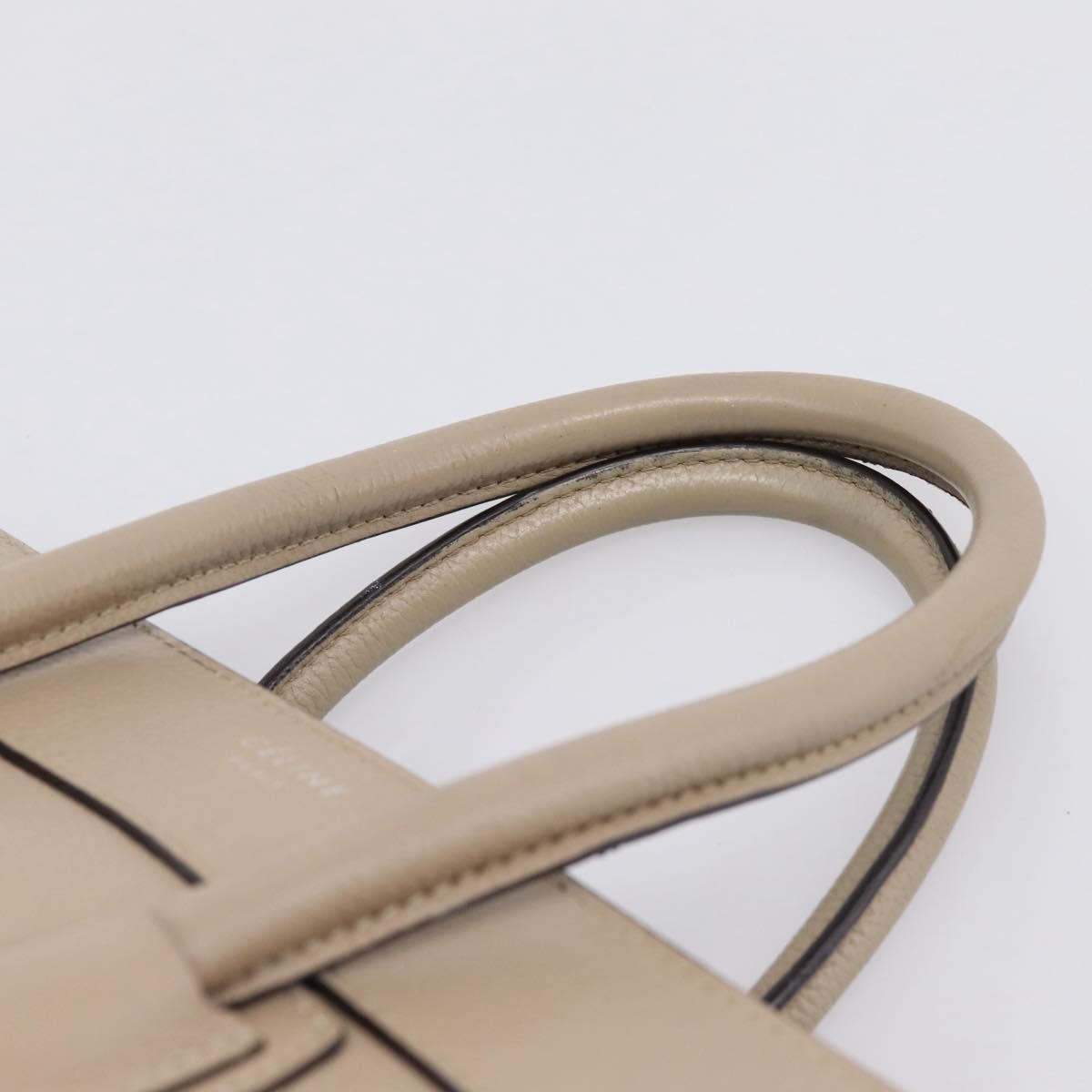 Celine Luggage Grainy Leather Beige Leather Handbag (Pre-Owned)