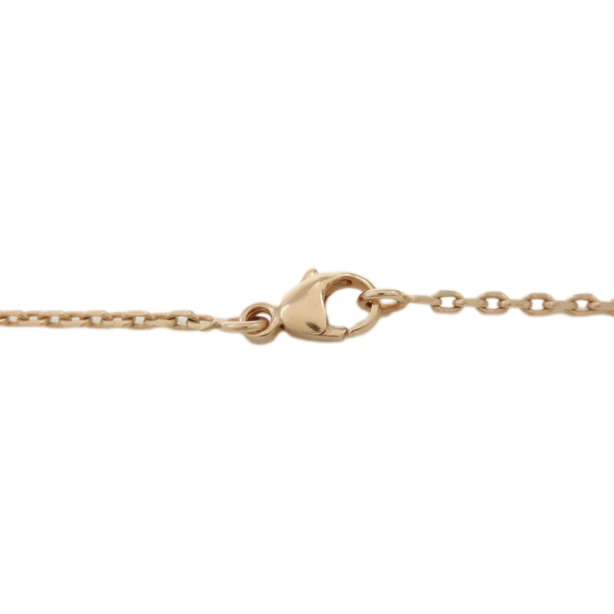 Hermes Pop H Pendant Chain Metal And Enamel Pink Rose_Gold Necklace Jewelry (Pre-Owned)