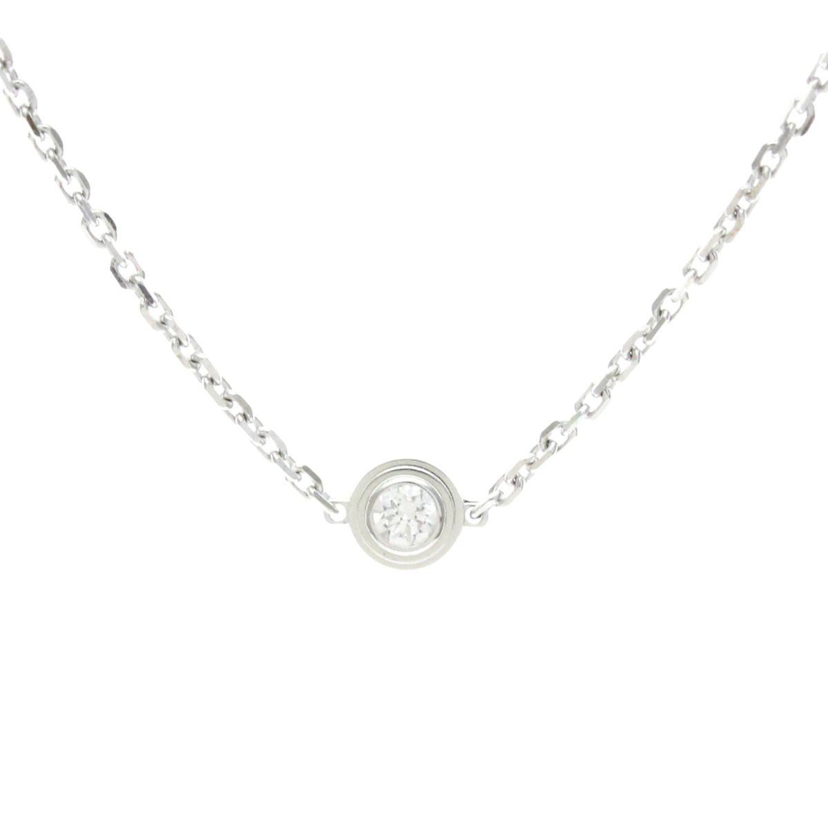 Cartier D'amour 18K White Gold And Diamond Silver White_Gold Bracelet Jewelry (Pre-Owned)
