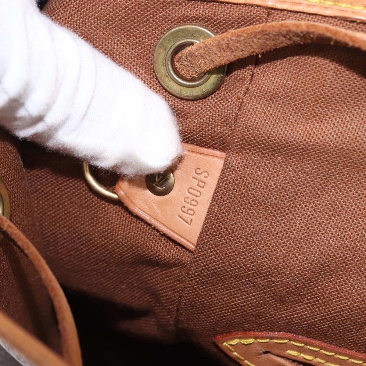 Louis Vuitton Montsouris Monogram Washed Denim Brown Canvas Backpack Bag (Pre-Owned)