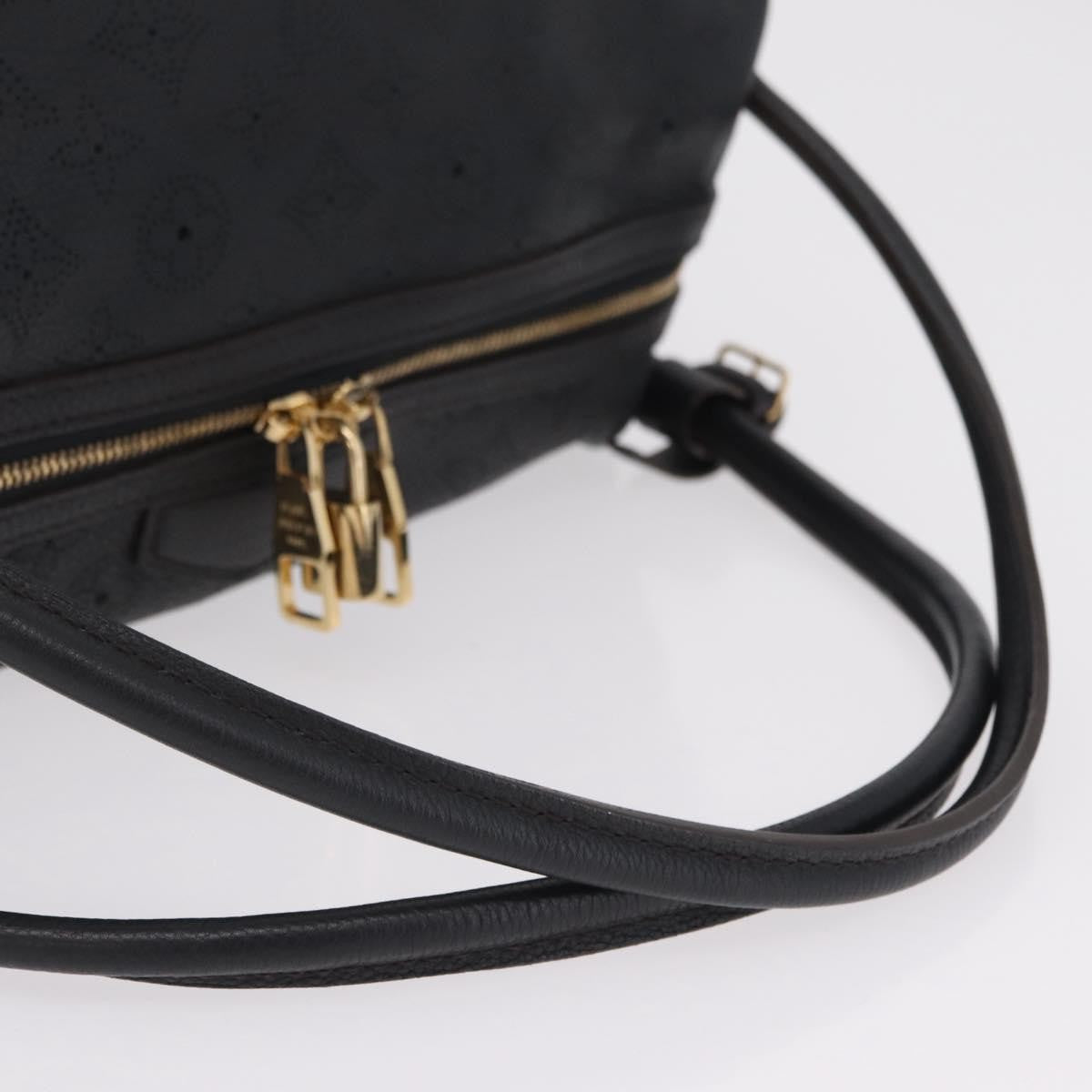 Louis Vuitton Galatea Mahina Leather Black Leather Handbag (Pre-Owned)