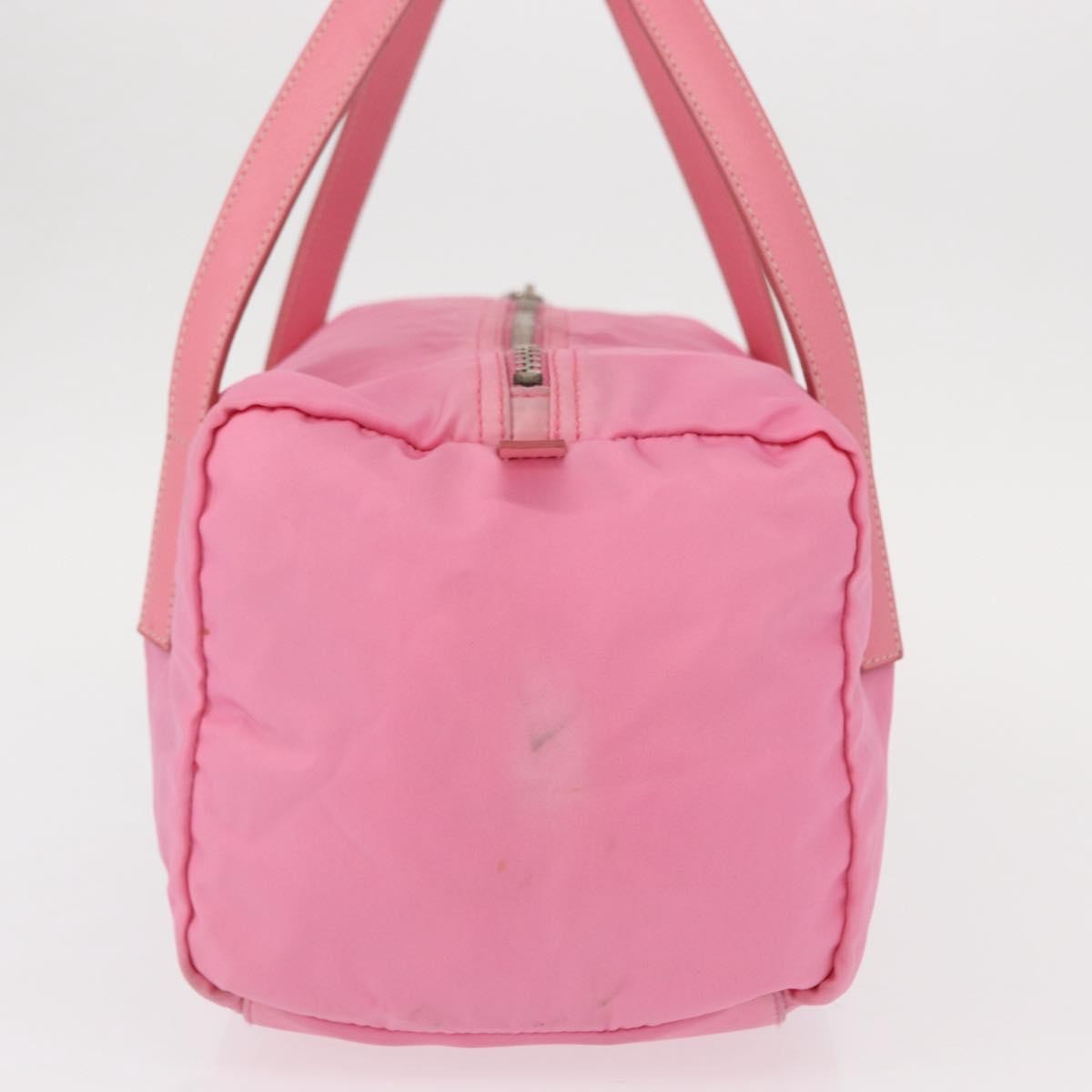 Prada Side Pocket Convertible Duffle Tessuto Pink Nylon Handbag (Pre-Owned)