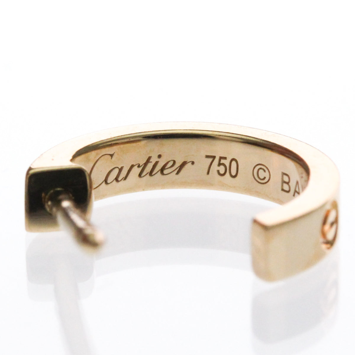 Cartier Love Hoop 18K Rose Gold Gold Pink_Gold Earrings Jewelry (Pre-Owned)