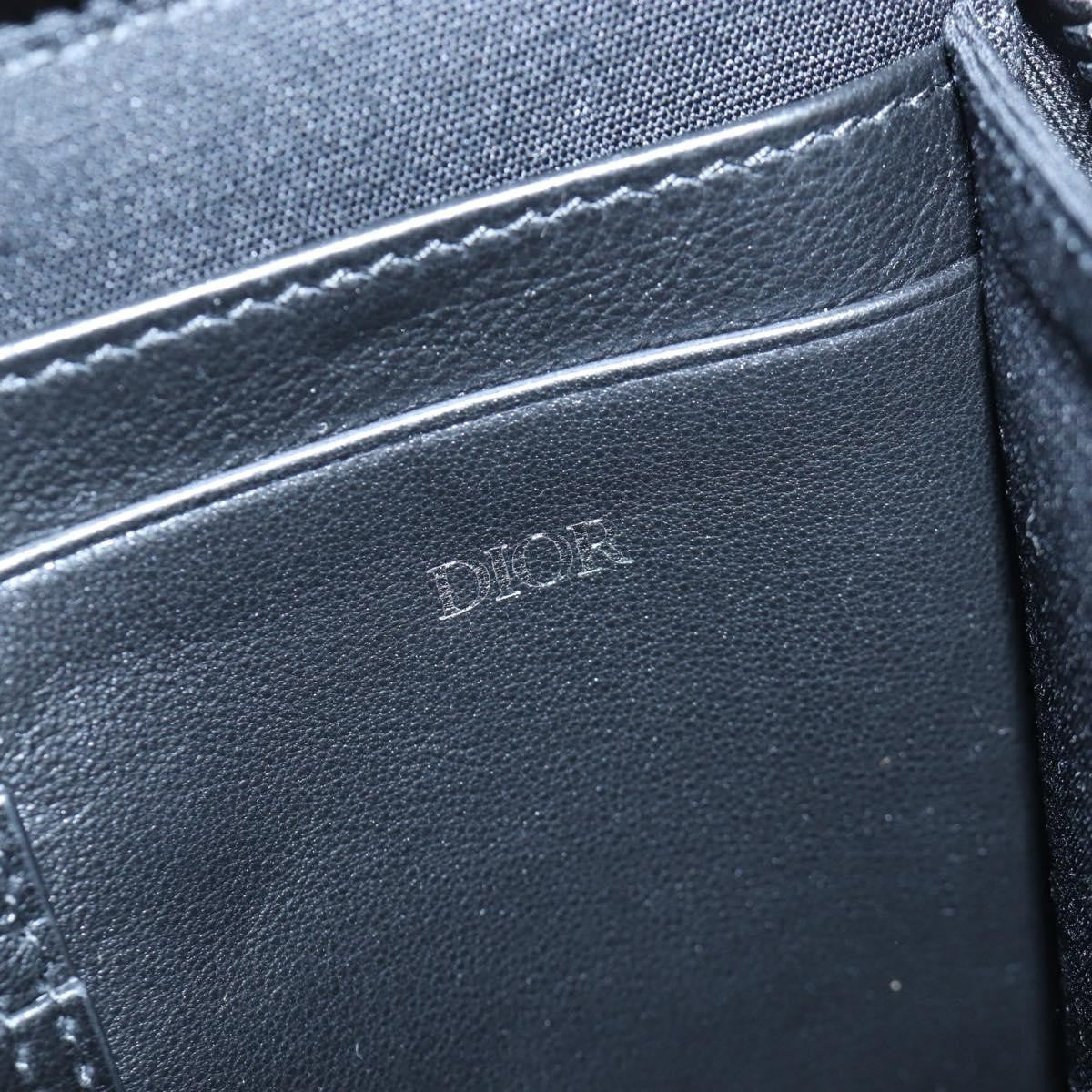 Christian Dior Double Zip Cd Diamond Coated Canvas Black Canvas Crossbody Bag Bag (Pre-Owned)