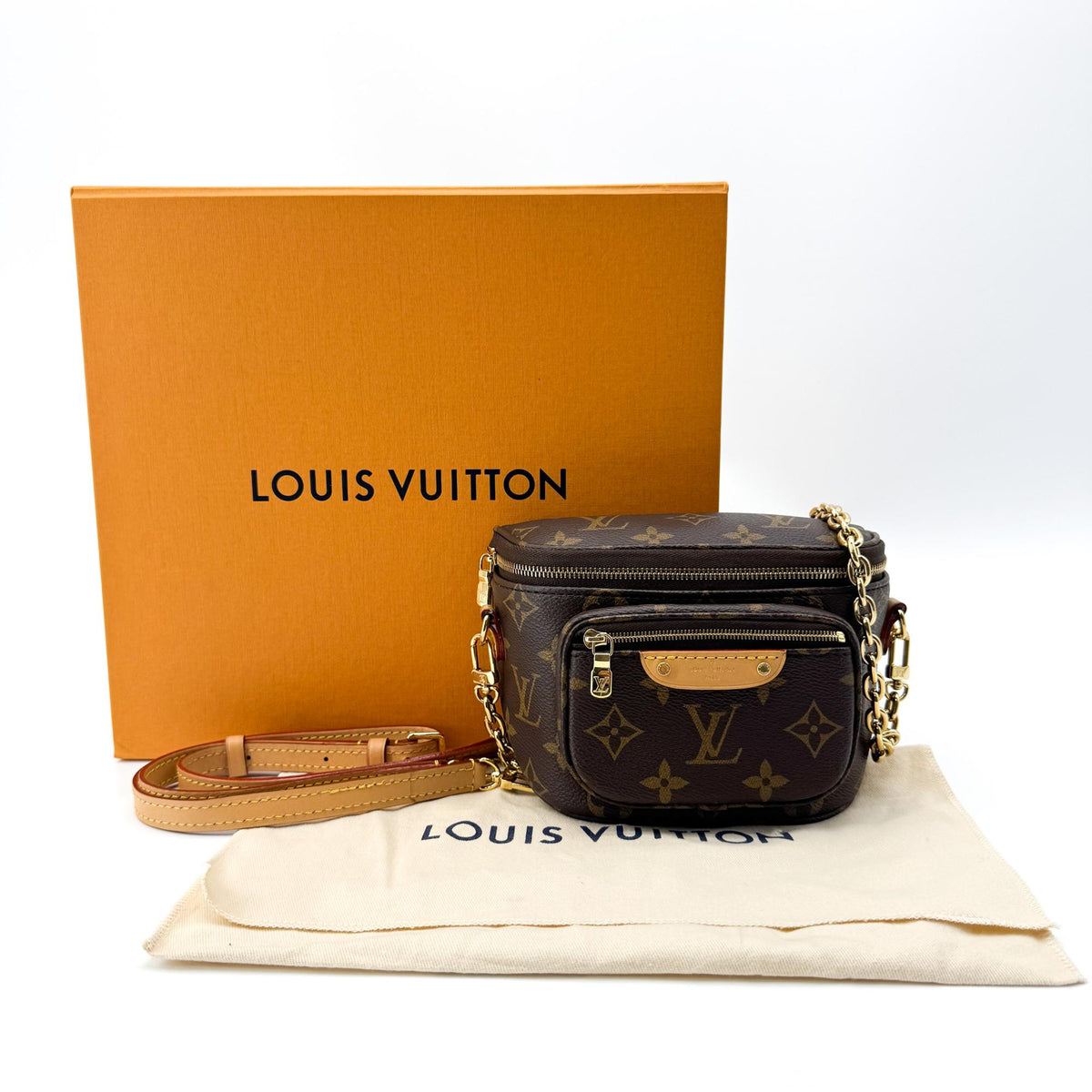 Louis Vuitton Bum Monogram Canvas Brown Canvas Clutche & Pouche Bag (Pre-Owned)