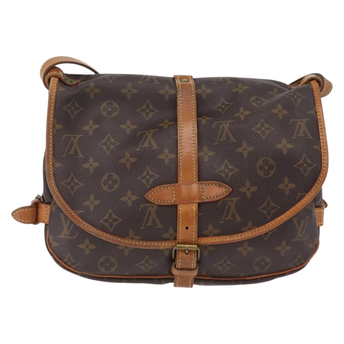 Louis Vuitton Saumur Monogram Canvas Brown Canvas Shoulder Bag Bag (Pre-Owned)