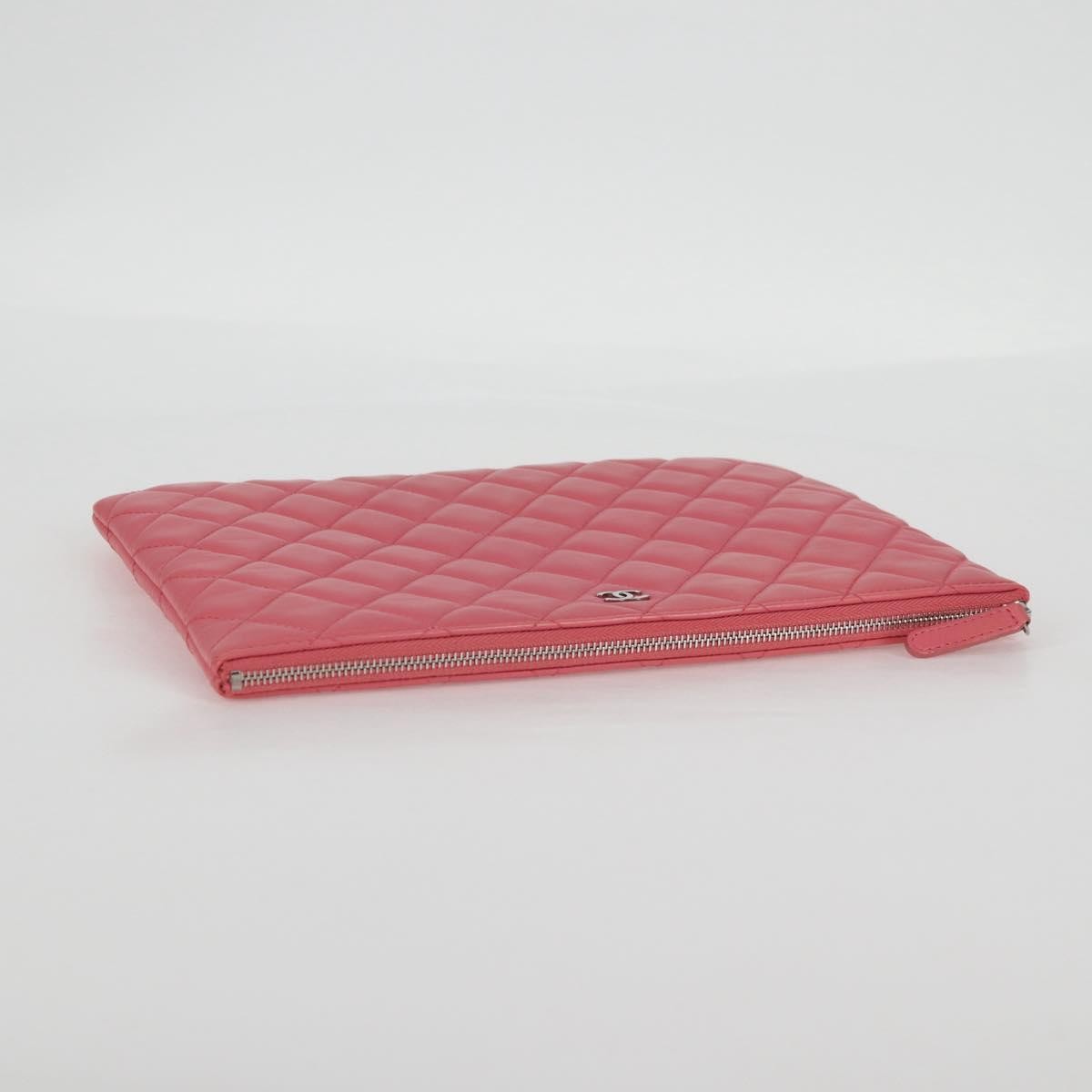 Chanel Cc Casino O Case Clutch Quilted Lambskin Pink Leather Clutche & Pouche Bag (Pre-Owned)