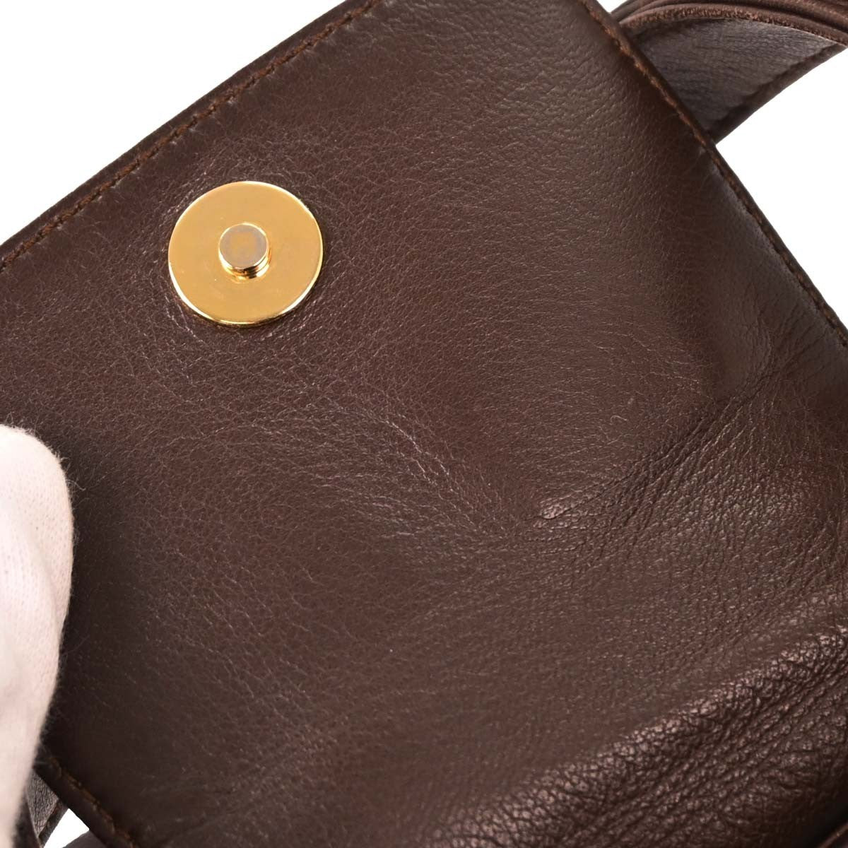 Loewe Anagram Leather Brown Leather Handbag (Pre-Owned)